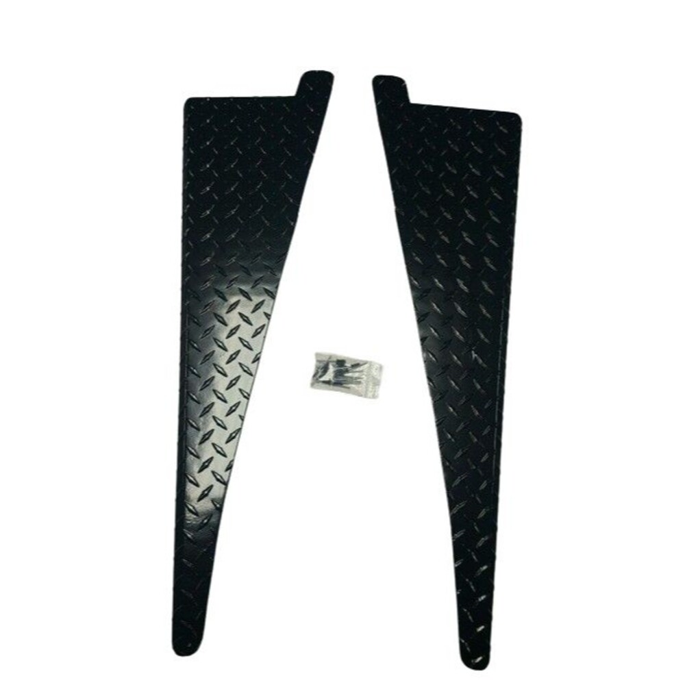 JEEP CJ7 DIAMOND FENDER TOP COVERS 45° bend 1/2" BLACK